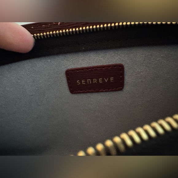 Senreve braceletlet pouch clutch maroon burgundy - Picture 5 of 8